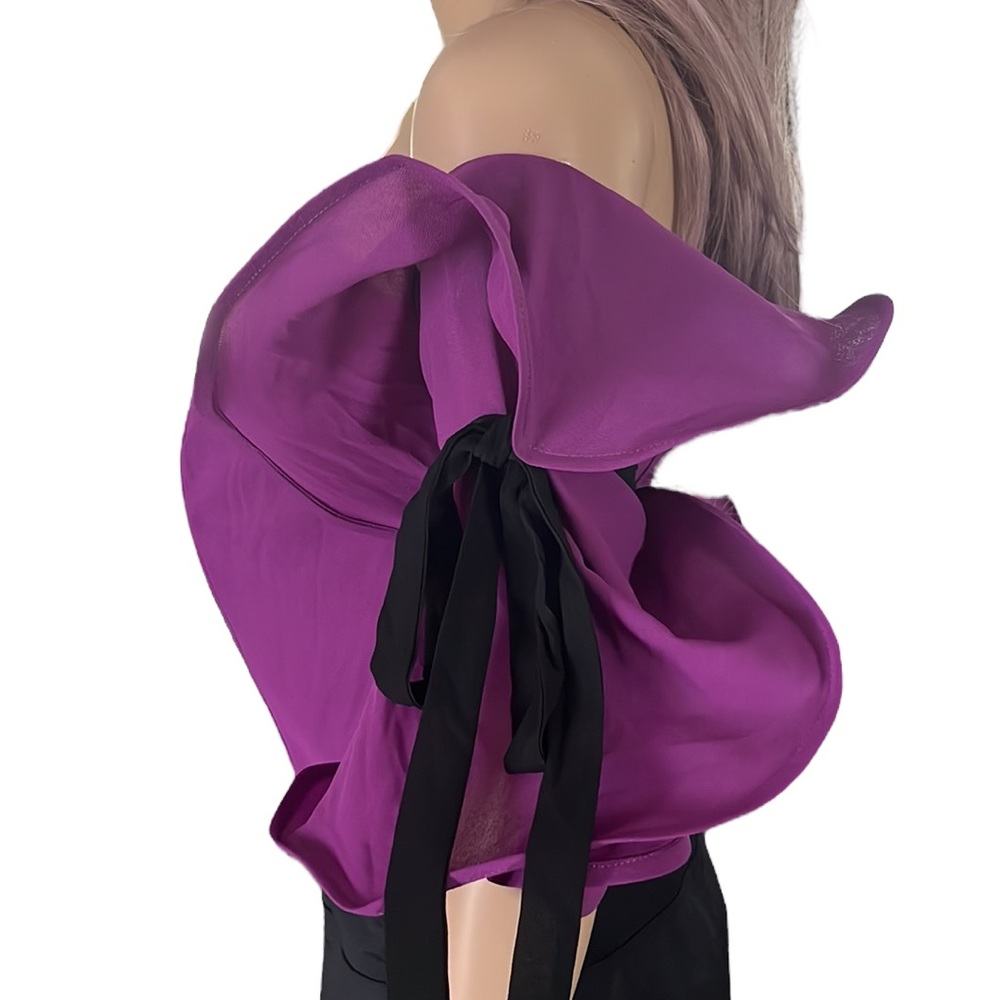 Lulumari WIRED RUFFLE OFF SHOULDER TOP - Picture 4 of 10